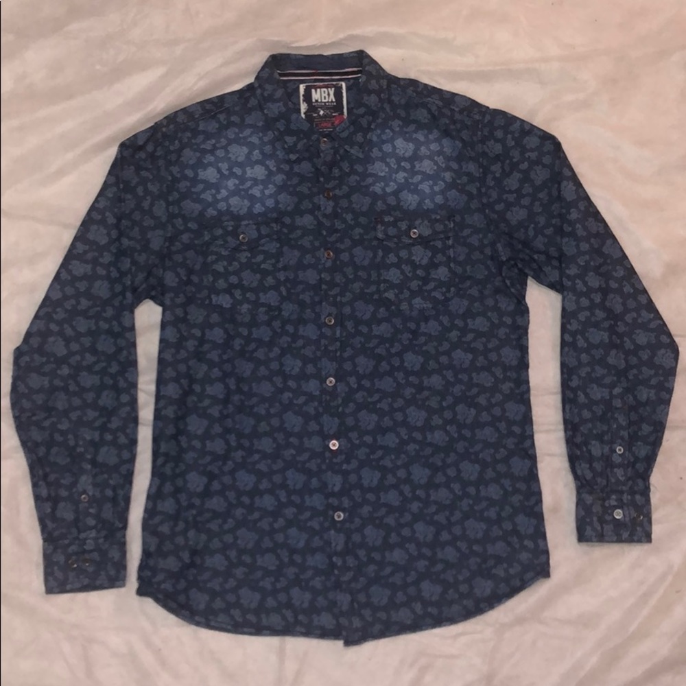 Long Sleeve Botton Down Collar Shirt